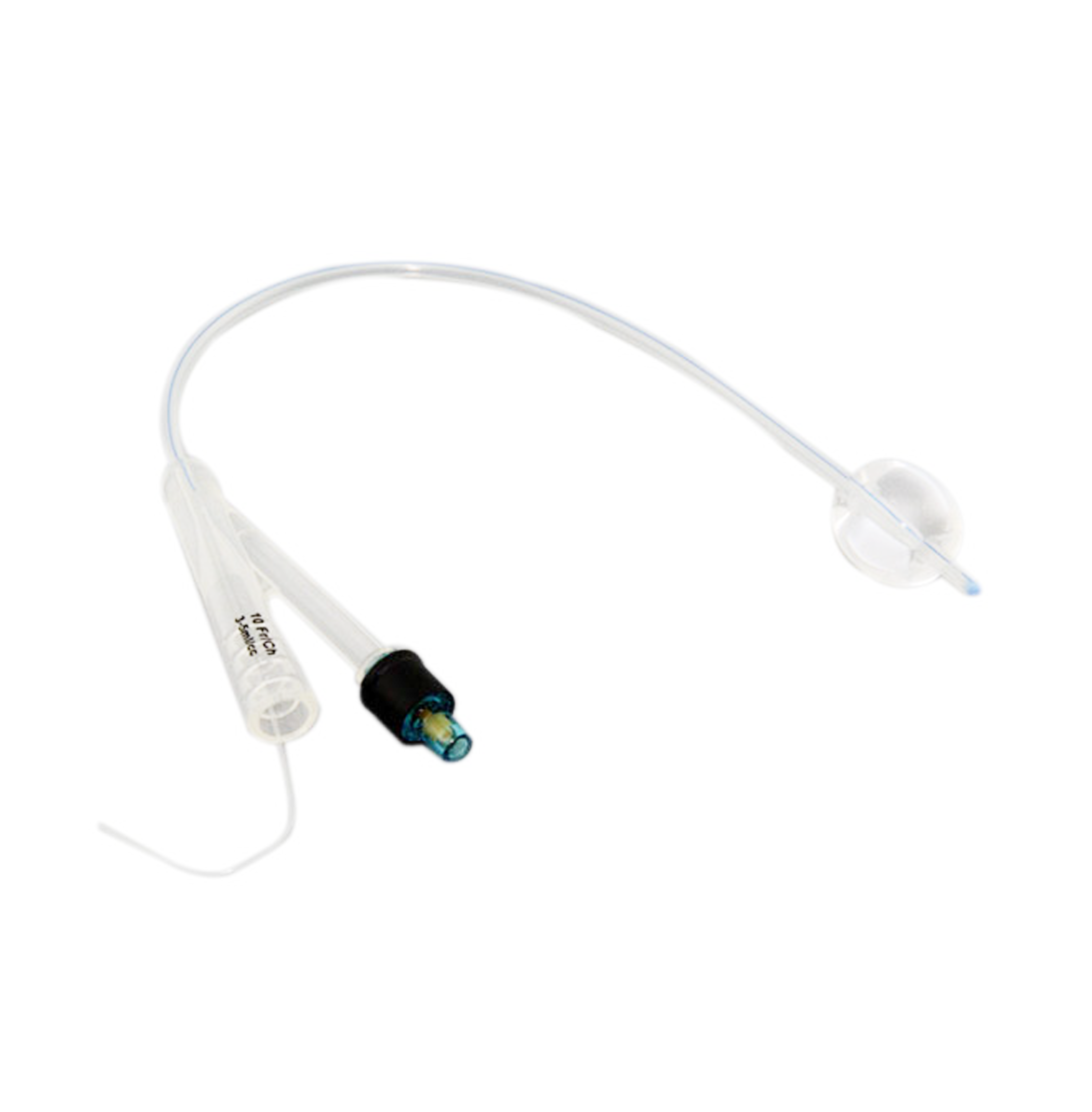 Disposable silicone catheter double lumen