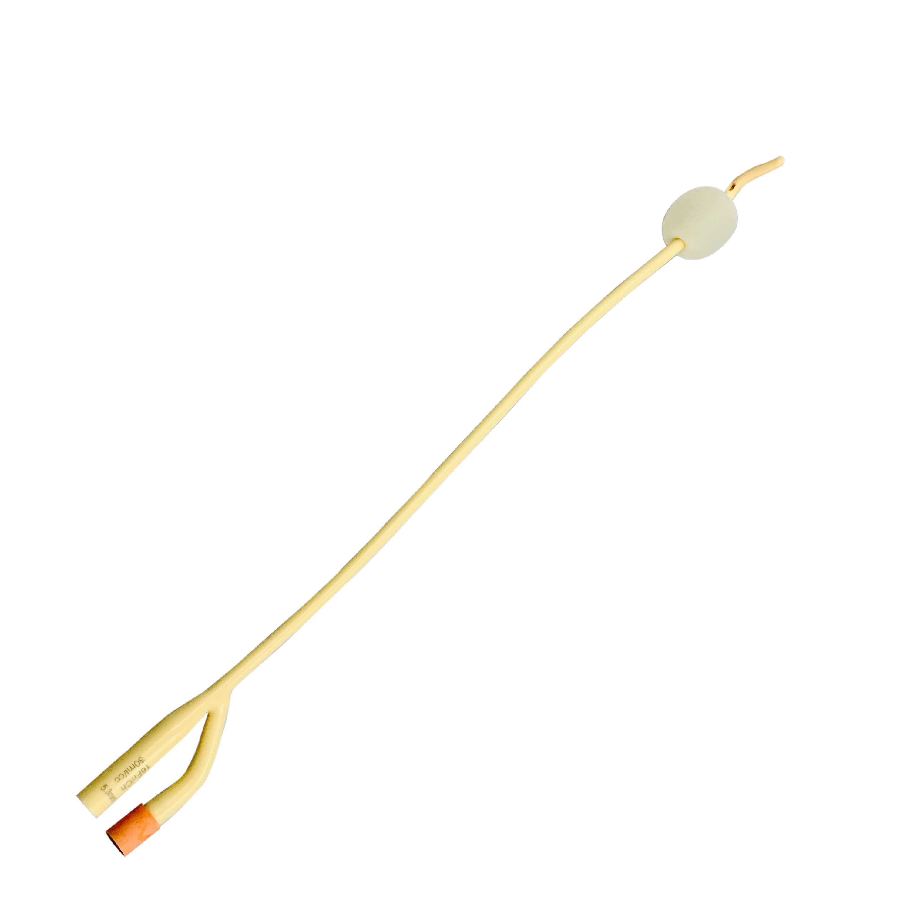 Disposable latex catheter double lumen