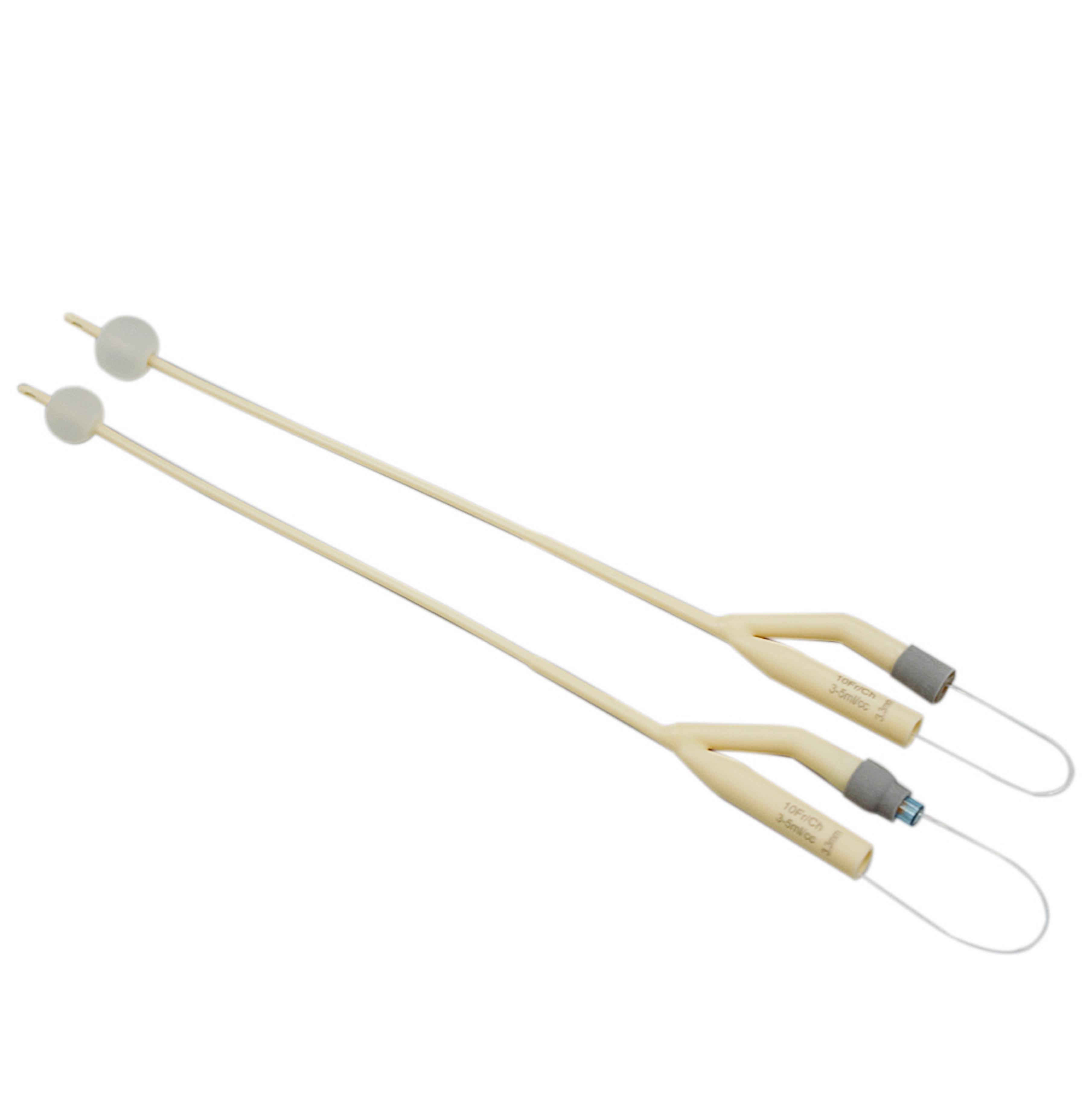 Disposable latex catheter double lumen