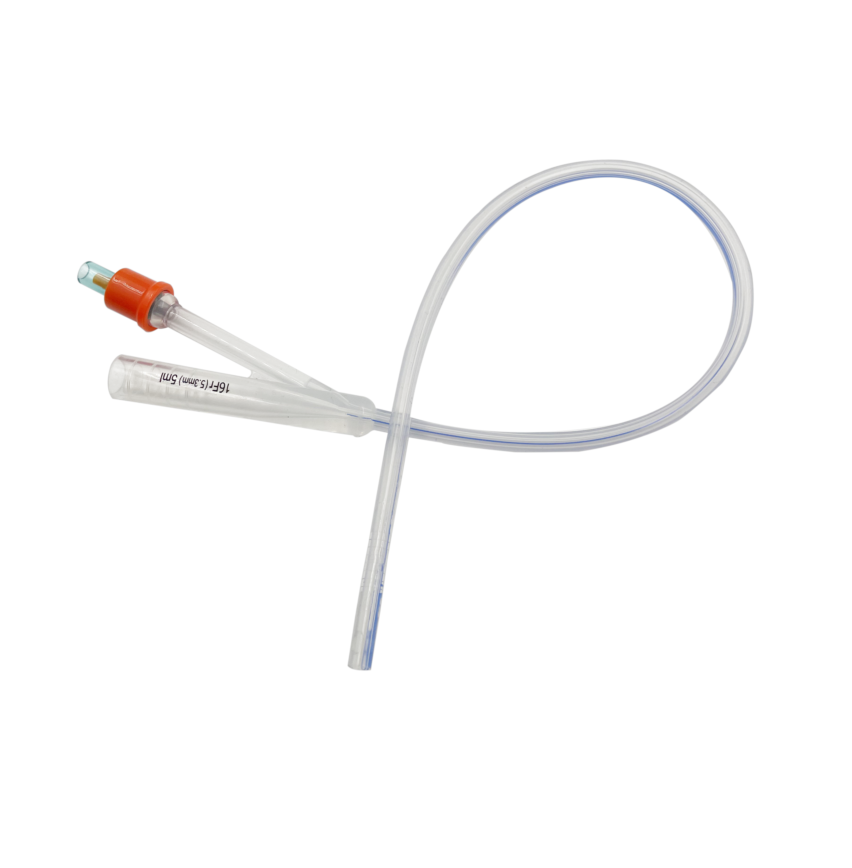 Open silicone catheter